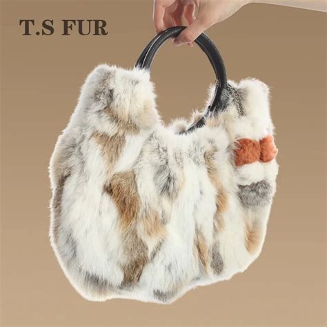 Rabbit Fur Handbag 